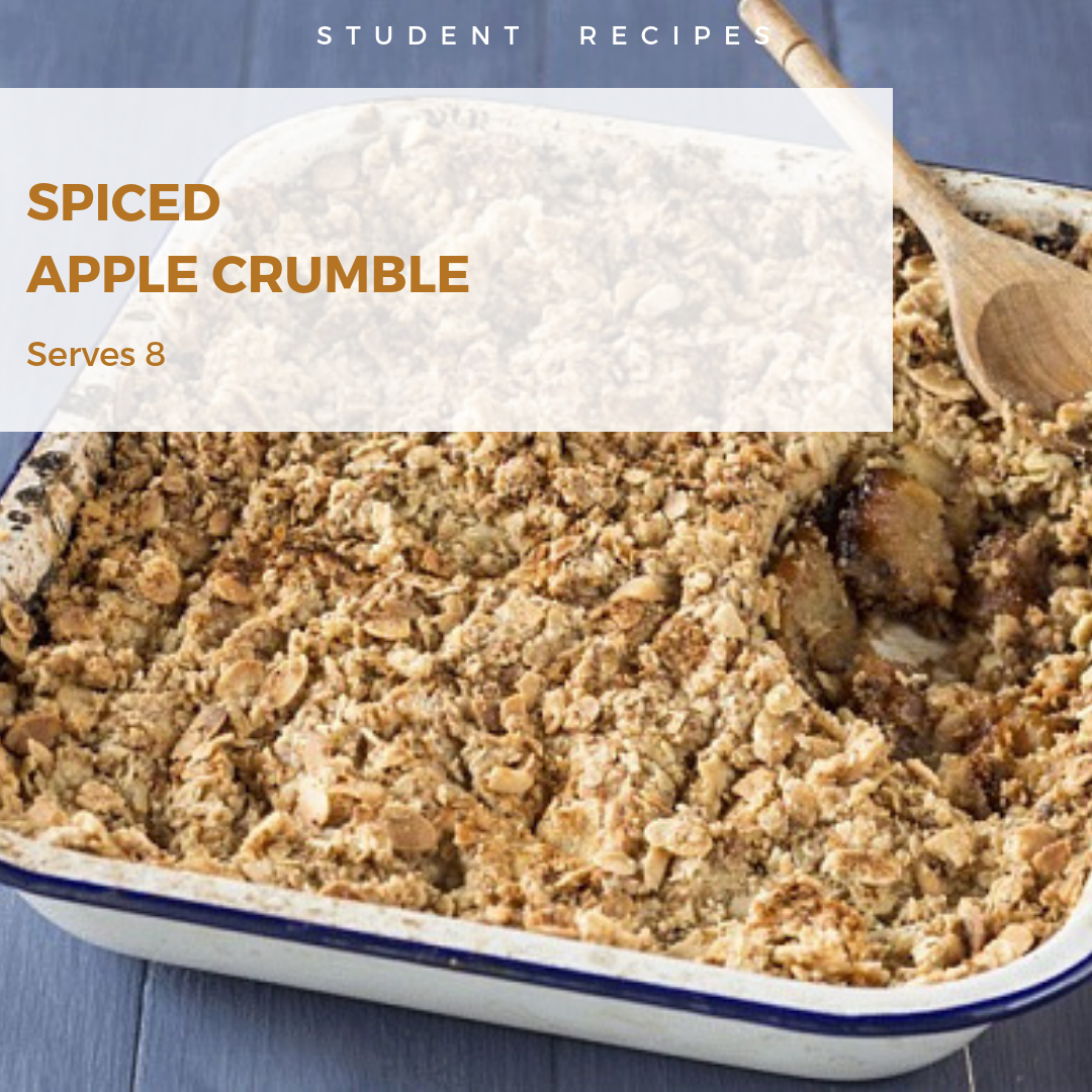 Spiced Apple Crumble- Easy and Cheap Student Recipes - door2doorstudentstorage