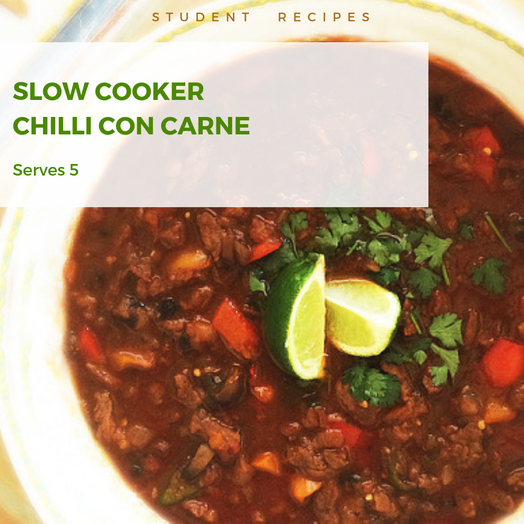 Slow Cooker Chilli Con Carne- Easy and Cheap Student Recipe - door2doorstudentstorage